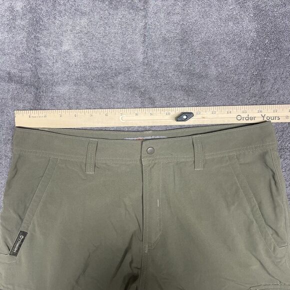 Merrell Mens 32 Opti-Wick UPF 50+ Outdoor Trail Cargo Shorts Green - Picture 10 of 11